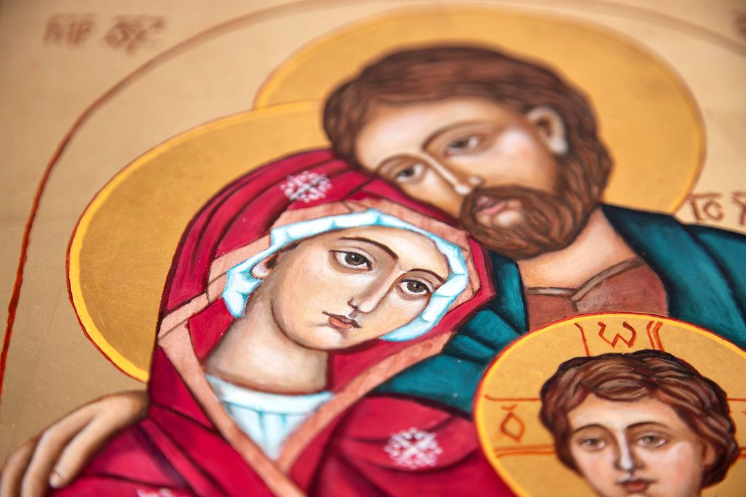 Detal ikony Świętej Rodziny